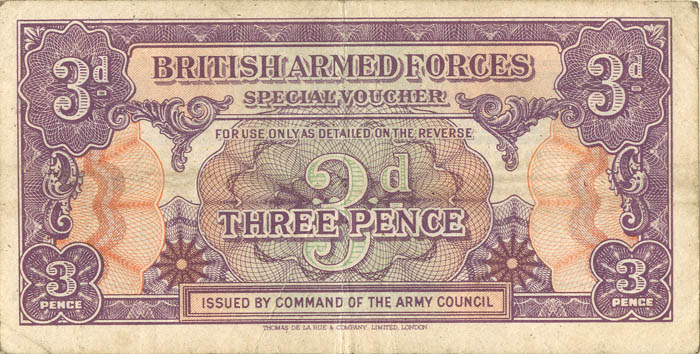 Great Britain - 3 Pence - P-M9 - 1946 dated Foreign Paper Money